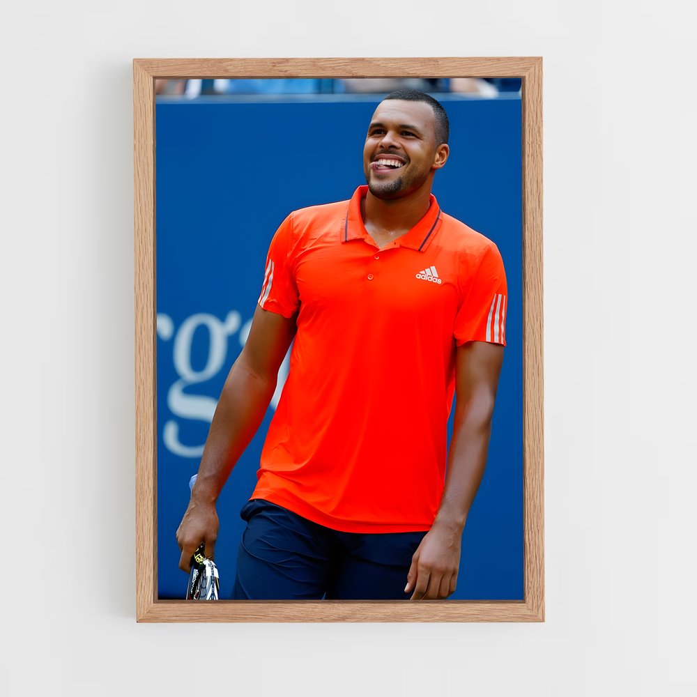 Poster Jo-Wilfried en Sourire – affiche Tennis (vue 4)